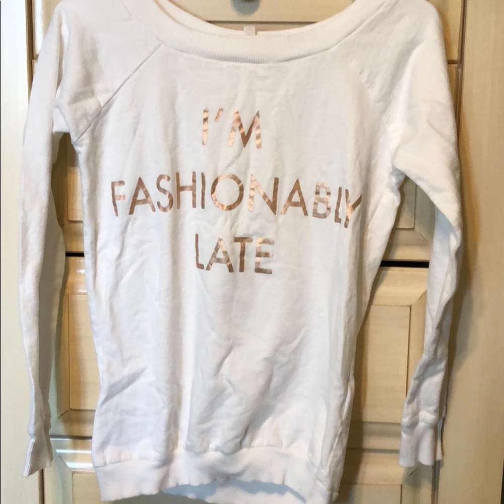 white long sleeve wish & whim shirt